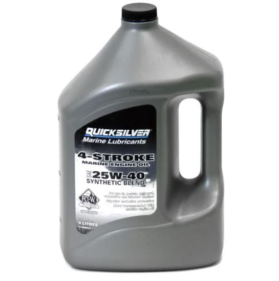 Моторное масло QUICKSILVER 4-Stroke 25W40 Syntetic Blend (4л)
